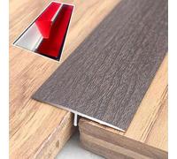 Bande de transition autocollante en aluminium - 4 cm de large et 90 cm de long - Profil en T pour une transition sans problème entre les revêtements de sol (Style 3)
