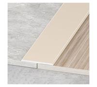 Bande de transition autocollante en aluminium | Profil plat pour carrelage et parquet | Finition imperméable | Blanc ivoire | Taille : 6 x 300 cm (3 x 100) | Solution de revêtement de sol durable