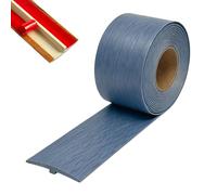 Bande de transition autocollante en PVC flexible - Profil en T - 1 m - 10 m - Décollez et collez - Pour ouverture de porte - Carreaux stratifiés - Découpable - Convient pour joints jusqu'à 5 mm - Bois