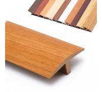 Bande de transition autocollante en PVC - Profil en T - Bande de finition pour joints - Pour bois, stratifié, vinyle, carrelage - Découpable (chêne rouge)