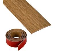 Bande de transition autocollante en vinyle pour sol stratifié, barre de seuil de porte en PVC pour joindre les espaces de sol, transition de seuil de moquette, chêne jaune, 5 cm × 3 m