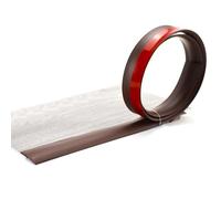 Bande de transition autocollante pour sols en vinyle - Protection des bords en PVC pour planches en vinyle, imperméable et résistante à l'abrasion, longueur 1 m - 10 m (marron foncé, L1 m)