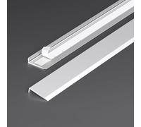 Bande de transition de plancher auto-adhésive,bande de séparation plate de joint de plancher composite for joindre la fente de plancher,seuil de tapis,carrelage de sol, longueur 0,9m(Silver,2.8*1.2cm)