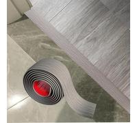Bande de transition de sol autocollante en vinyle de 4 cm de large, bande de séparation plate pour joindre les interstices, transition de seuil de moquette, carreaux de sol, 3 m, gris