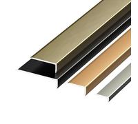 Bande de Transition de Sol, Barre de Seuil en Aluminium, Moulure de Bordure de Porte, Profilé de Transition pour Carrelage, Bois, Joint de Stratifié, 90cm - 3 Pièces(Silver,5x20mm)