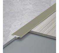 Bande de transition de sol de 22 mm, bande de transition de sol en bois au carrelage, profilé en T, bandes de bord de tapis métalliques découpables pour connecter les joints de sol, 0,5, 1, 2, 3, 4