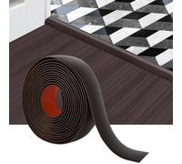 Bande de transition de sol de 3 m, bande de séparation de sol autocollante en vinyle, bande de séparation de sol plate pour joindre les espaces de sol, couverture de seuil (noyer noir)