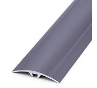 Bande de transition de sol en aluminium, 5 cm de large, antidérapante, facile à installer, couleur argent, 130 cm - idéale pour les transitions au sol et comme décoration pour votre maison.