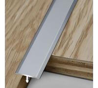 Bande De Transition De Sol en Aluminium, Bande De Séparation De Porte, Bandes De Transition De Sol Haut De Gamme pour Carrelage Et Moquette, 3 * 90cm(Gray,1.2cm/0.47in)