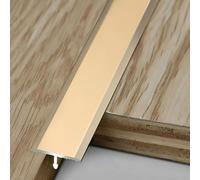Bande De Transition De Sol en Aluminium, Bande De Séparation De Porte, Bandes De Transition De Sol Haut De Gamme pour Carrelage Et Moquette, 3 * 90cm(Gold,1.2cm/0.47in)