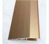 Bande de transition de sol en aluminium de 1,19 cm de haut, bordure de moquette découpable, finition dorée, 175 cm / 68.9in, couvre-joint pour décoration d'intérieur