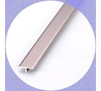 Bande de transition de sol en aluminium, garniture de bordure en T pour couvrir les espaces, bande de séparation plate découpable, 15 mm de large, idéale pour une transition sans couture des sols