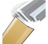Bande de transition de sol en aluminium pour sols inégaux de 3,5 cm de large, 90 cm de long, bordure de seuil durable pour portes intérieures et sols en bois