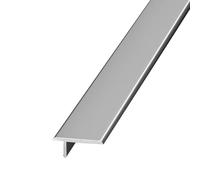 Bande de transition de sol en forme de T en métal et aluminium, barre de transition qui ne se décolore pas, pour seuils décoratifs extérieurs, bande de finition pour planche (gris)