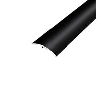 Bande de transition de sol en forme de T,matériau en alliage d'aluminium,for une utilisation au niveau des portes et des transitions de sol inégales(Black,2cm)
