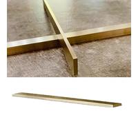 Bande de transition de sol en laiton brossé for seuil de porte, barre d'espacement de transition de sol en métal massif for carrelage/bois, rampe de joint de seuil rectangulaire for bois dur(3x15mm)