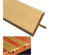 Bande de transition de sol en laiton durable | Moulure en T | Bordure de moquette en vinyle et bois découpable for le recouvrement des joints et la jonction des espaces dans les portes(Wide 19mm (0.75