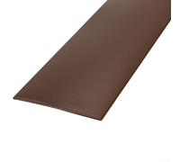 Bande de transition de sol en PVC de 2 m de large 4 cm de large pour sols en bois et caoutchouc avec joint de bas de porte coupe-vent en blanc (marron foncé)