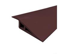 Bande de transition de sol en PVC pour bordure de moquette et sol stratifié, 1 m de long x 5 cm de large x 10 mm, gris (marron foncé)