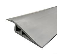 Bande de transition de sol en PVC pour bordure de tapis et stratifié - Gris compatible avec les sols en bois et caoutchouc, 7 cm de large, 15 mm (gris)