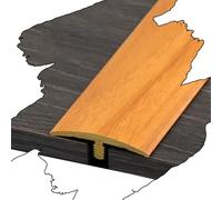 Bande de Transition de Sol En T, Bande de Séparation Plate Autocollante Pour Joint de Sol, Bordure de Moquette, Seuil de Transition En Pvc, Finition Grain de Bois, Découpable/Red Oak/L90*W4Cm(35*1.6In