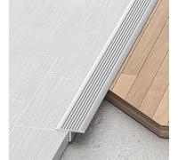 Bande De Transition De Sol En T En Alliage D'aluminium, Bande De Moulure De Bord Pour Moquette Et Revêtement De Sol, 90cm Long Aluminium Anodisé Barre De Seuil(Silver,90 * 1.5cm/36 * 0.59 in)