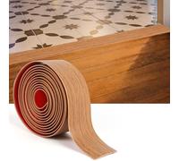Bande de transition de sol en vinyle autocollante avec dos solide pour joindre les espaces entre les carreaux de sol, la moquette, le seuil (marron)