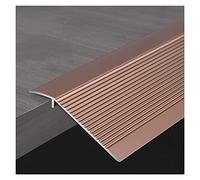 Bande de transition de sol or rose - Séparateur en métal de 2,5 cm de large pour carrelage et moquette - Réducteur de seuil moderne pour sol en bois et vinyle, solution d'entrée