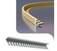 Bande de transition de sol pliable pour carrelage et stratifié, barre de joint et bordure pour cuisine, facile à découper, jaune clair, 12 mm