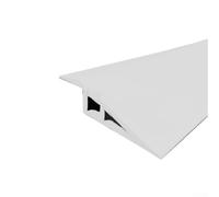 Bande de transition de sol, profil de bord en PVC blanc, 1 m, couvre-seuil de moquette au bois dur, garniture autocollante flexible pour différence de hauteur tampon dans la rénovation de la maison (7