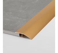 Bande de transition dorée pour sol stratifié de 7 à 15 mm de différence de hauteur 90 cm avec adhésif supplémentaire - Barre de jonction profilée pour des transitions fluides