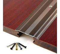 Bande de transition du bois au carrelage, bande de transition en aluminium avec vis, couvre-seuil de porte pour une hauteur inférieure à 2 cm (or rose, 0,9 m (35,4 pouces))