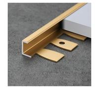 Bande De Transition En Alliage D'aluminium 3 X 90 Cm For Sol Et Carrelage, Bordure Sans Joint, Seuil Métallique Durable For Portes, Cuisines Et Sols Stratifiés(Gold,5mm)