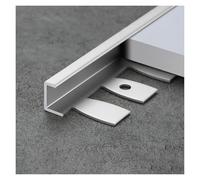 Bande De Transition En Alliage D'aluminium 3 X 90 Cm For Sol Et Carrelage, Bordure Sans Joint, Seuil Métallique Durable For Portes, Cuisines Et Sols Stratifiés(Silver,9mm)
