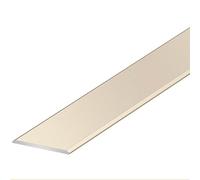 Bande de transition en aluminium 135 cm x 2 cm, profil plat pour sol, couleur champagne, 50 mm de large, solution de transition durable et élégante pour sols