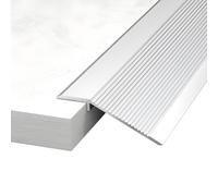 Bande de Transition en Aluminium, Barre de Seuil de 90 x 10 cm for les Différences de Hauteur entre les Sols, Portes Entrée et Accès aux Fauteuils Roulants(Argent)