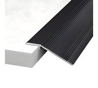 Bande de Transition en Aluminium, Barre de Seuil de 90 x 10 cm for les Différences de Hauteur entre les Sols, Portes Entrée et Accès aux Fauteuils Roulants(Black)