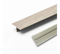 Bande de Transition en Aluminium Barre de Seuil Profilé de Transition en T Barre, Imperméable et Résistant À L'humidité, pour Relier Les Espaces du Sol, Carrelage(Khaki,W2*L270cm(3 * 90cm))