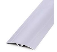 Bande de transition en aluminium de 5 cm de large - Bande de transition antidérapante, facile à installer, couleur argent, 130 cm - Solution robuste pour les transitions au sol dans les maisons et les