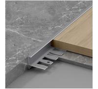 Bande De Transition En Métal Pour Bois À Carrelage, Profilé De Transition De Seuil De Porte, Bandes De Chant Incurvées, Protection De Bordure(Gray,18mmx1.35m)