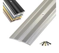 Bande de transition en métal pour sols plats - 270 cm - Joint pour revêtement de sol - Bande de séparation robuste pour des transitions sans couture (noir, 270 cm) - Idéal pour la maison et le bureau