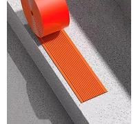 Bande de transition en PVC de 3 m - Revêtement de sol intérieur autocollant, protection des bords sûre for les enfants et les personnes âgées(Orange1,8cm wide)