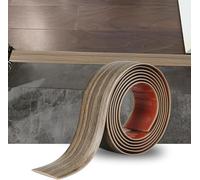 Bande de transition en PVC de 6 m - Bande de séparation de sol stratifiée autocollante - Bande de séparation de sol en PVC - Profil plat stratifié - Barre de jonction de porte (5 cm, grain de bois