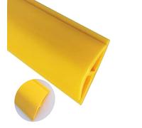 Bande de transition en PVC durable pour moquette au carrelage - Bande de bord facile à installer pour une transition sans couture (jaune, longueur 15 m)