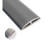 Bande de transition en PVC durable pour moquette au carrelage - Bande de bord facile à installer pour une transition sans couture (gris, longueur 20 m)