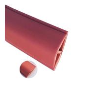 Bande de transition en PVC durable pour moquette au carrelage - Bande de bord facile à installer pour une transition sans couture (rouge, longueur 3 m)