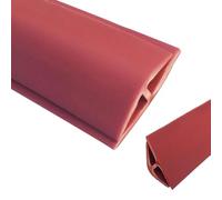 Bande de transition en PVC durable pour tapis et carrelage - Protection des bords de 1 m à 20 m de long pour une transition sans problème (rouge, longueur 5 m)