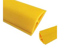 Bande de transition en PVC durable pour tapis et carrelage - Protection des bords de 1 m à 20 m de long pour une transition sans heurt (jaune, longueur 20 m)