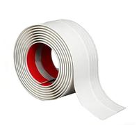 Bande de transition en PVC gris 5 cm de large et 2 m de long, pour tapis stratifié pour carrelage, seuil ignifuge (blanc, lot de 1 m)
