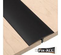 Bande de transition en T de 2 m - Bande de séparation plate en PVC - 2 m x 5 cm - Bande de séparation de sol en vinyle - Pour joindre les espaces entre le sol et les portes